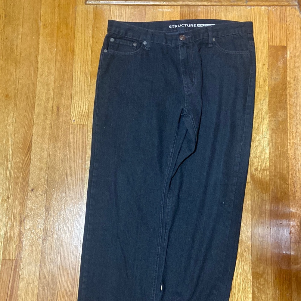 These pants are size 36 and it called structure and they are slim straight
